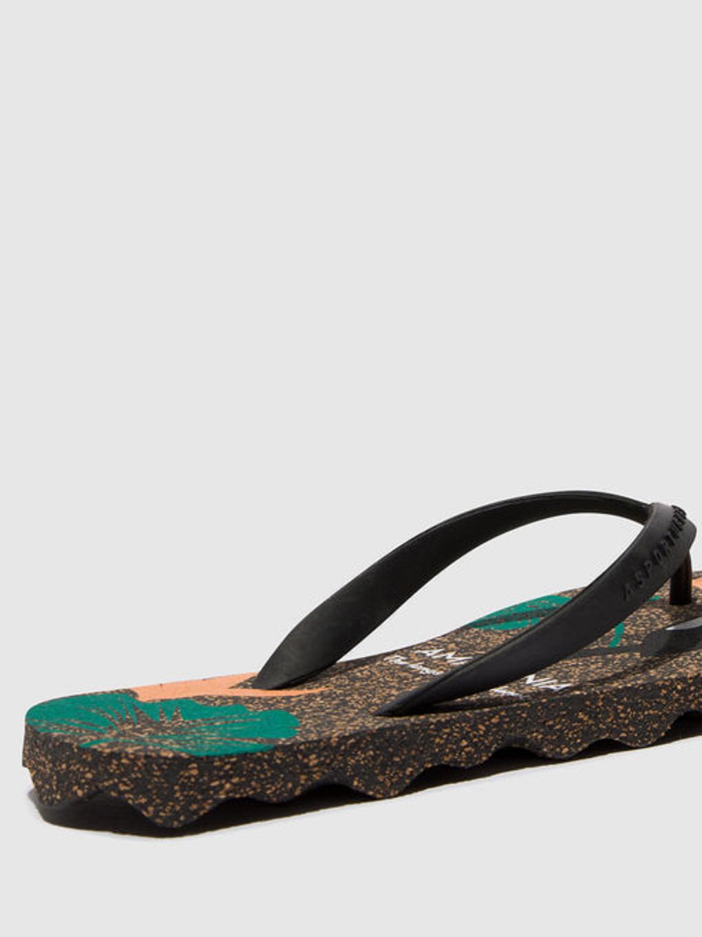 Asportuguesas Amazonia Varvastossut Black & Black Strap - Naisten Beach Varvastossut ASPP018187FI Mustat